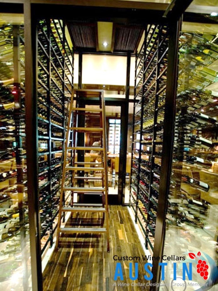 A Beautiful Commercial Custom Wine Cellar Display