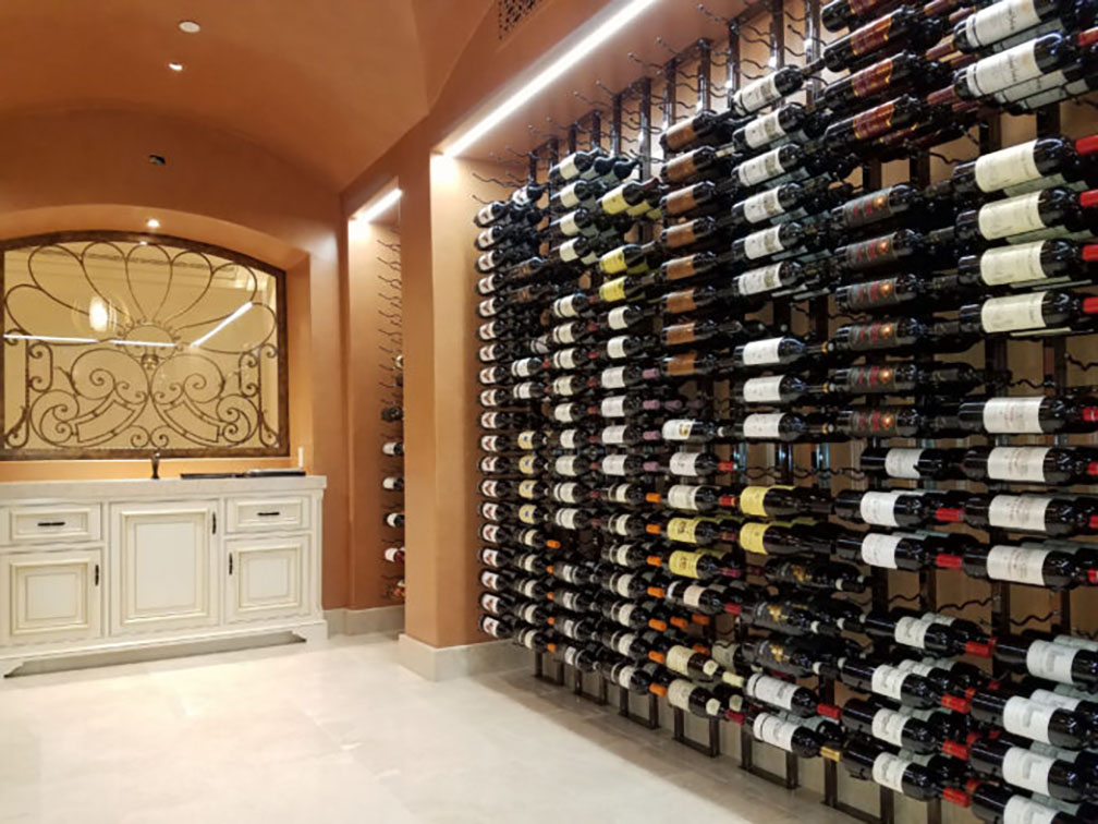 Sleek Residential Custom Wine Cellar Completed by an Austin Expert