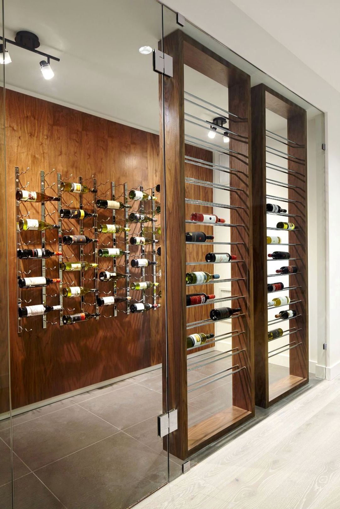 Customized Wine Rack Design Created by an Austin Builder for a Residential Property