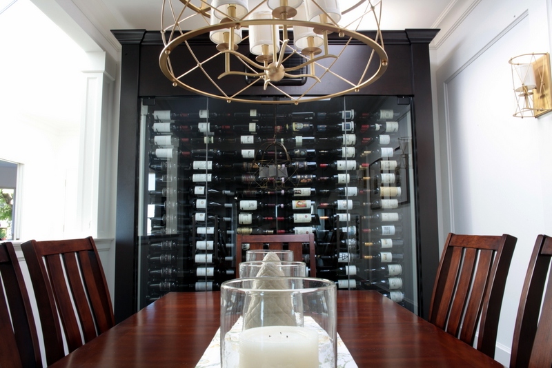 Custom Wine Cellar Cabinet with VintageView Wine Racks Completed by an Austin Builder