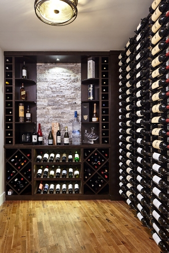 A Well-Lit Home Wine Cellar in Austin