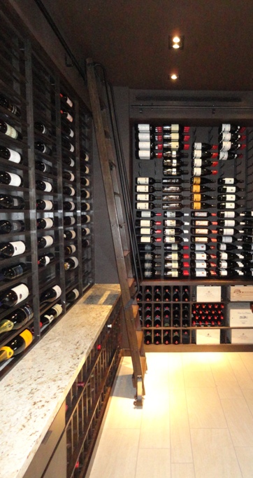 Wine cellar ladders are ideal both for Austin homes and commercial wine storage facilities where the racking extends all the way to a high ceiling