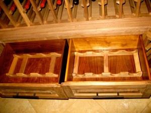 Traditional Wooden Wine Racks with Drawers Designed by Austin Refrigeration Experts