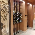 Custom Wine Cellar with Metal Racking for an Elegant Home in Austin