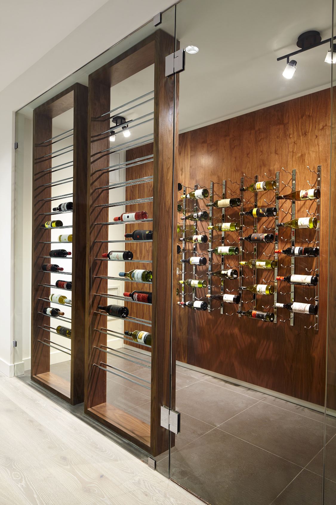 Elegant Glass Wine Cellar Austin