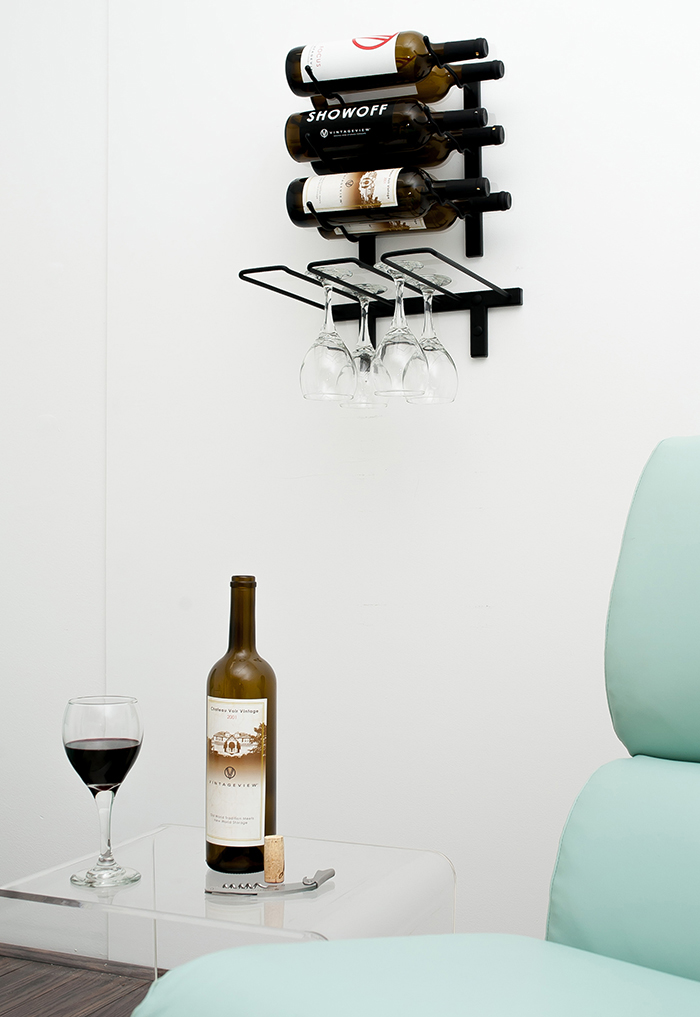 Elegant Wall Mount Series VintageView Metal Wine Racks are Perfect for Building Modern Wine Cellars in Austin