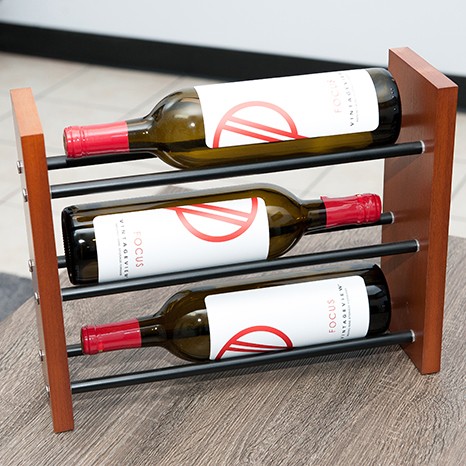 Label-Forward Bottle Configuration VintageView Metal Wine Racks are Widely-Used by Austin Master Builders
