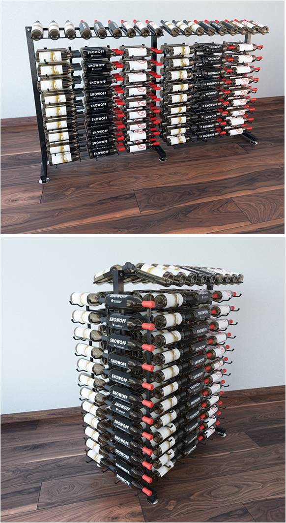 Standalone or FReestanding VintageView Metal Wine Racks Austin