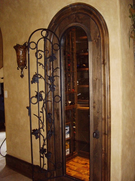 Glass Door Residential Wine Cellar Austin