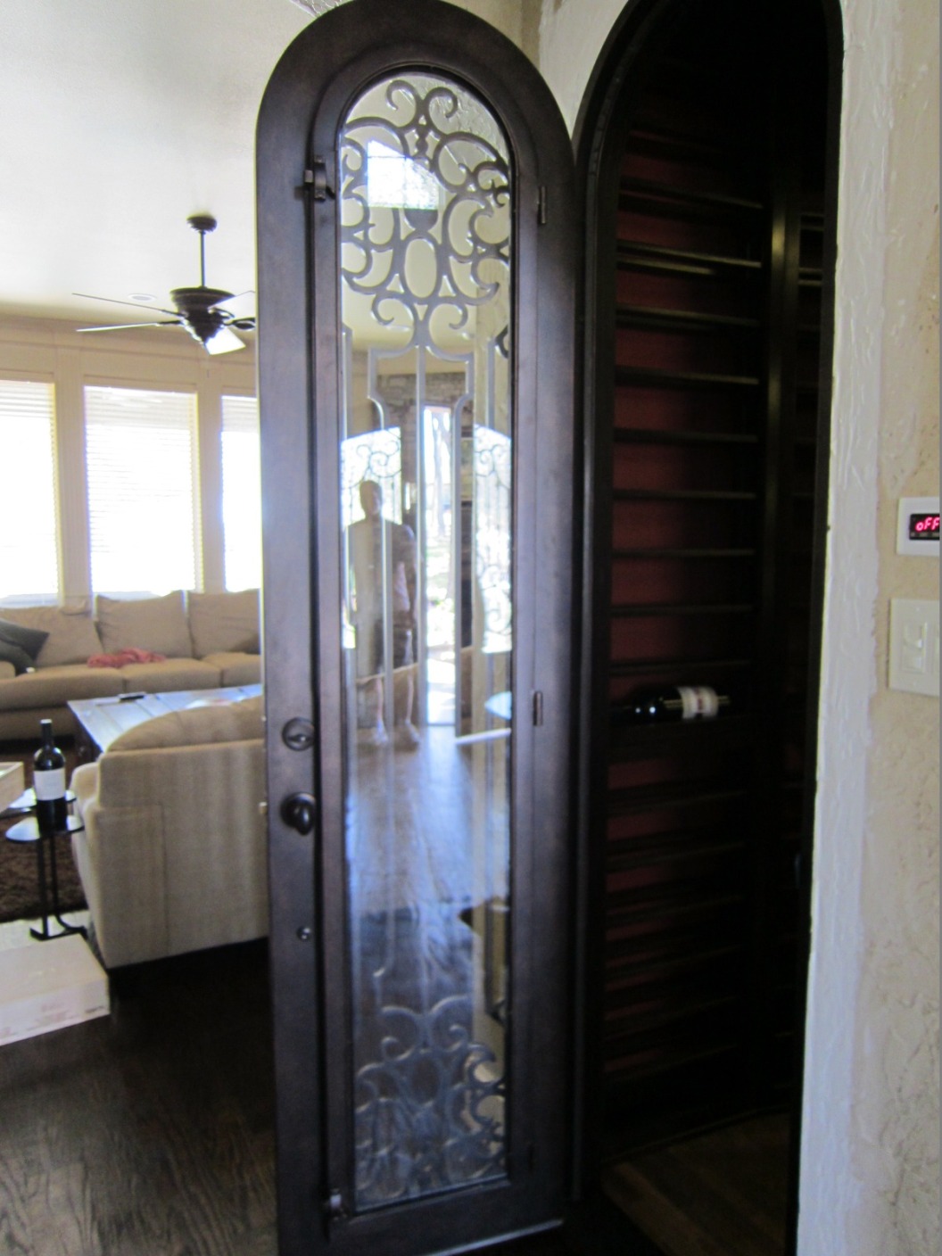 Wrought Iron Door with operable glass Offered by Austin Master Builders