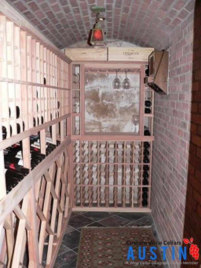 Completed Residential Custom Wine Cellar by Austin Expert Designers and Installers