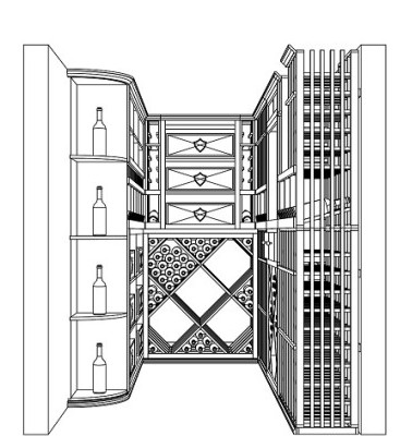Residential Wine Cellar Design 3D Drawing Created by Austin Master Builders