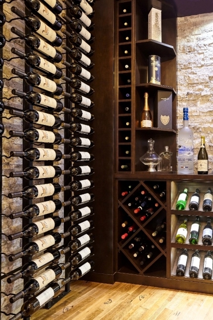 Custom Metal VintageView Wine Racks Residential Installation Project in Austin