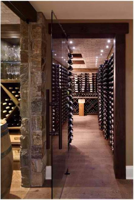 An Elegant Custom Home Wine Cellar Designed by a Creative Builder in Austin