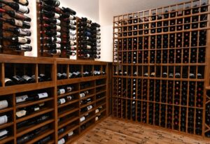 2- The 4,000-Bottle Cellar with Double-Deep Custom Wine Racks custom wine racks with LED lighting.